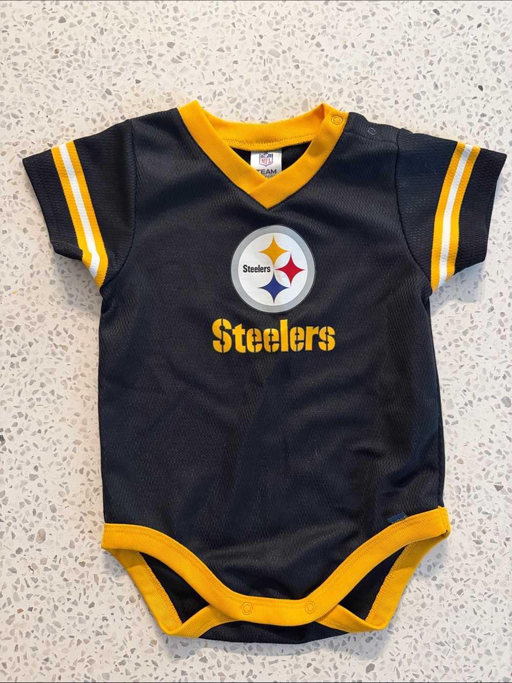 Infant Camisole One-Piece in Black and Gold - Steelers Design